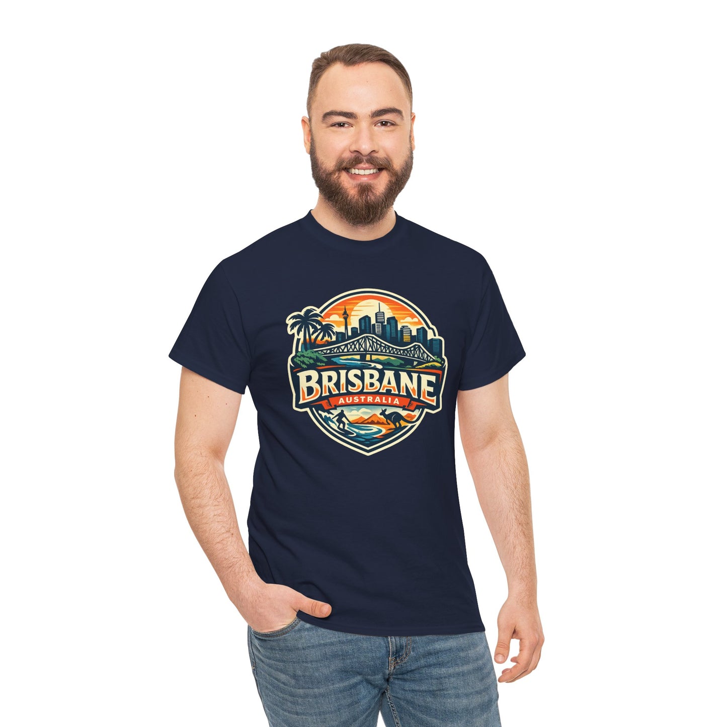 Brisbane Australia Vintage Sunset T-Shirt