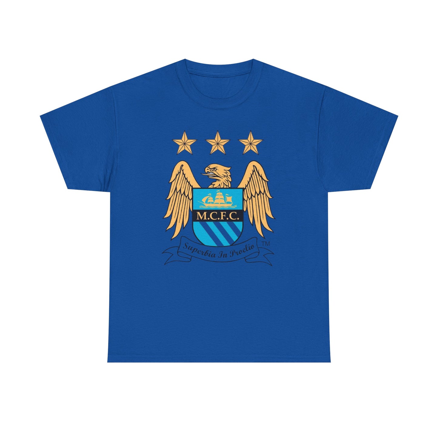 Manchester City Retro Club Crest T‑Shirt — MCFC Vintage Style Club Emblem Tee