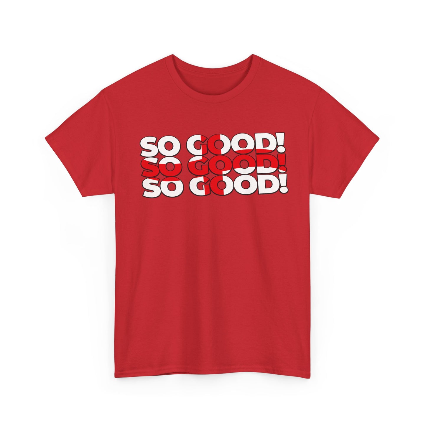 So Good! Retro Text Tee — Graphic White T-Shirt