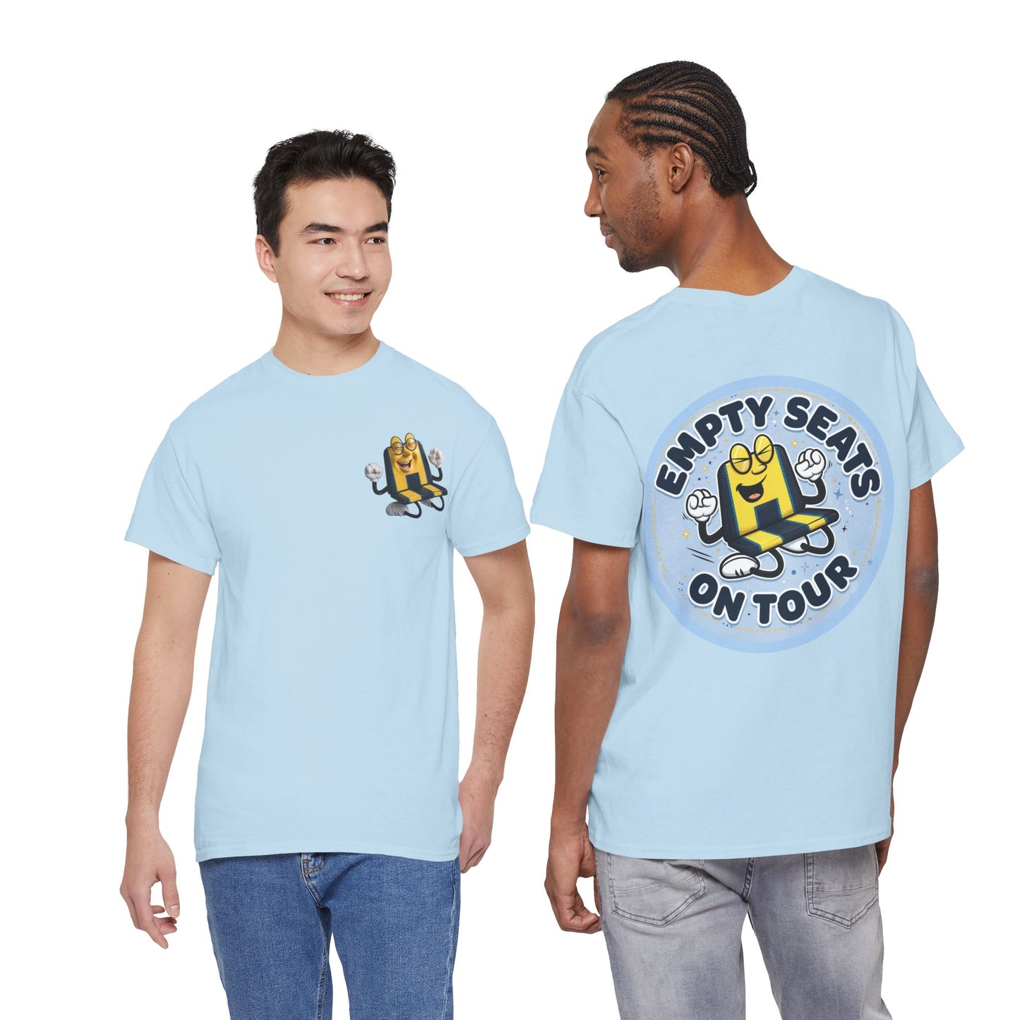 Manchester City T‑Shirt — "Empty Seats On Tour" Cartoon Seat Graphic Tee