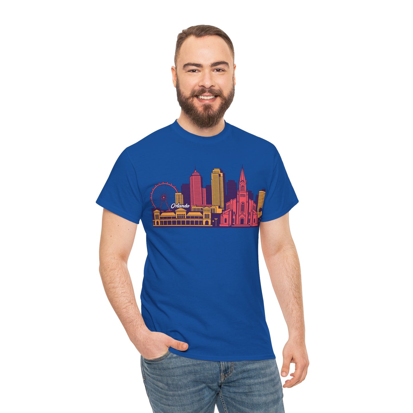 Orlando City Skyline T-Shirt — Colorful Urban Landmark Graphic Tee