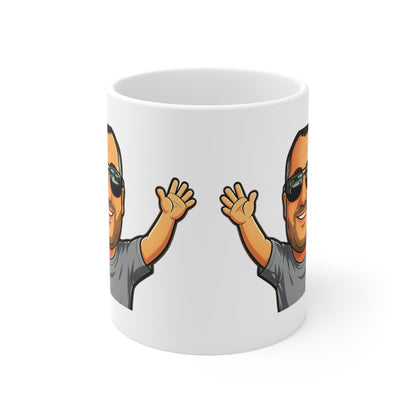 Happy Man Ceramic Coffee Cups, 11oz, 15oz