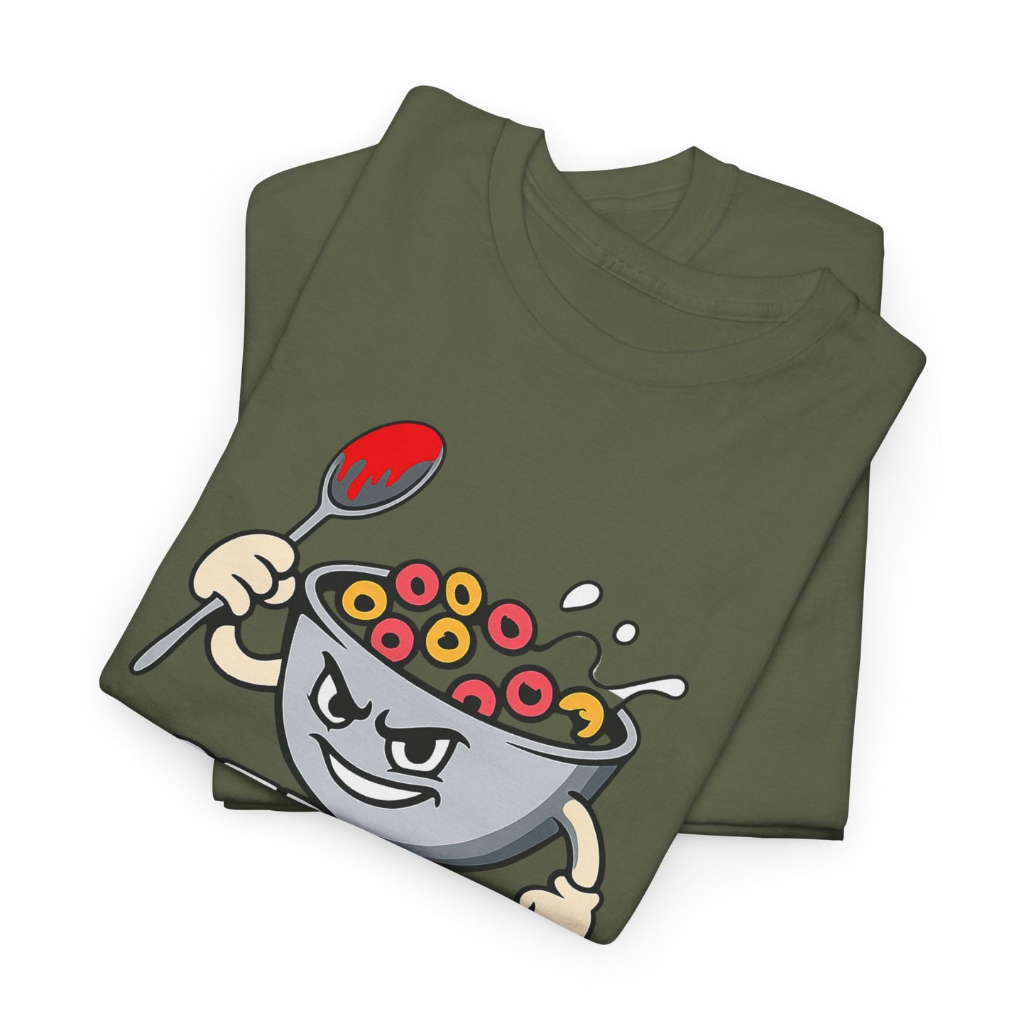 Cereal Killer Graphic Tee — Funny Breakfast Cartoon T‑Shirt