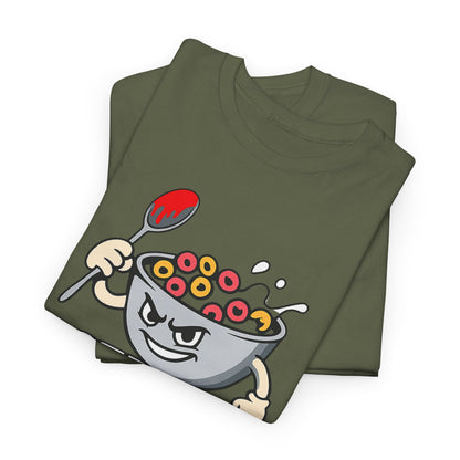 Cereal Killer Graphic Tee — Funny Breakfast Cartoon T‑Shirt