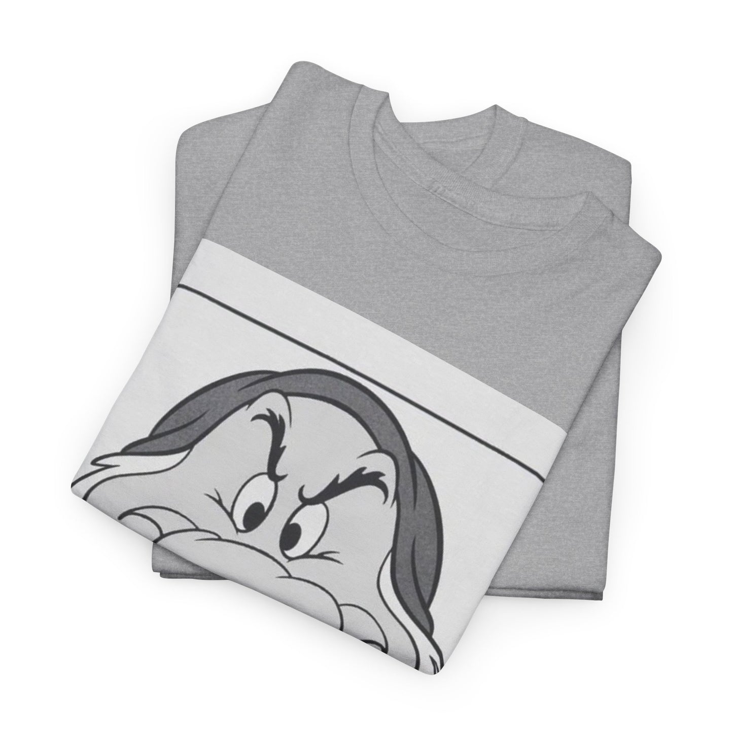 Grumpy Dwarf Graphic Tee — Vintage Cartoon Face "GRUMPY" Shirt