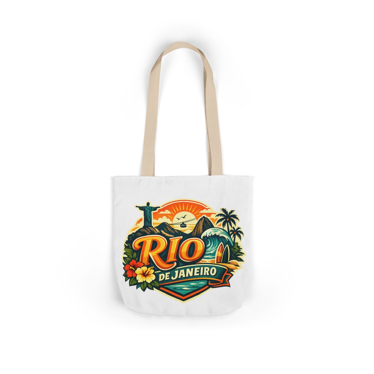 Rio de Janeiro Travel Tote — Retro Beach Canvas Bag