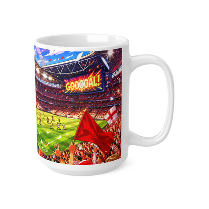 England Football Fan Ceramic Mug — Stadium Crowd 11oz & 15oz