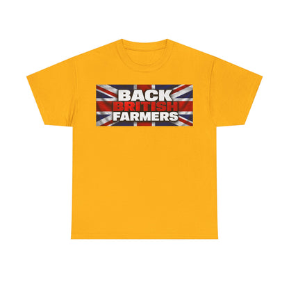 Back British Farmers T-Shirt — Union Jack Support Tee for UK Farmers