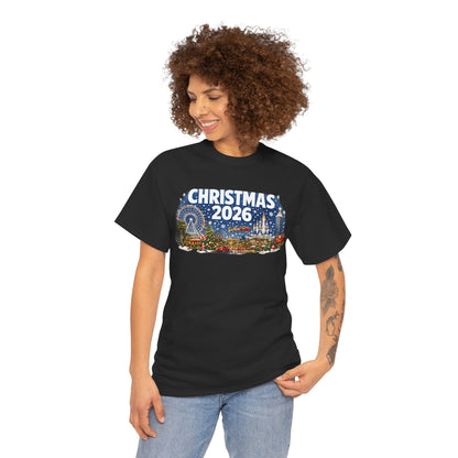 Christmas 2026 Holiday Tee — Festive Winter Village Graphic T-Shirt
