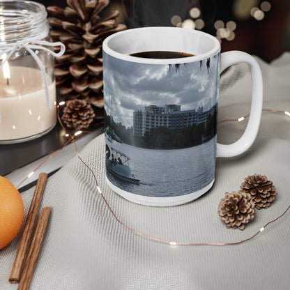 Lake Eola Orlando Swan Paddle Boat Lake Ceramic Coffee Mug — 11oz & 15oz Scenic Photo Mug