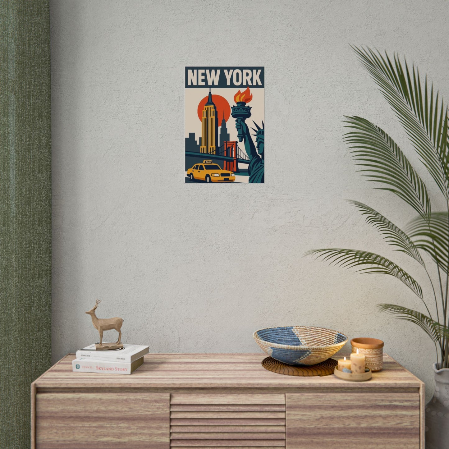 New York City Retro Travel Poster — Rolled Art Print