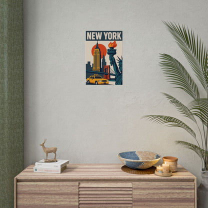 New York City Retro Travel Poster — Rolled Art Print