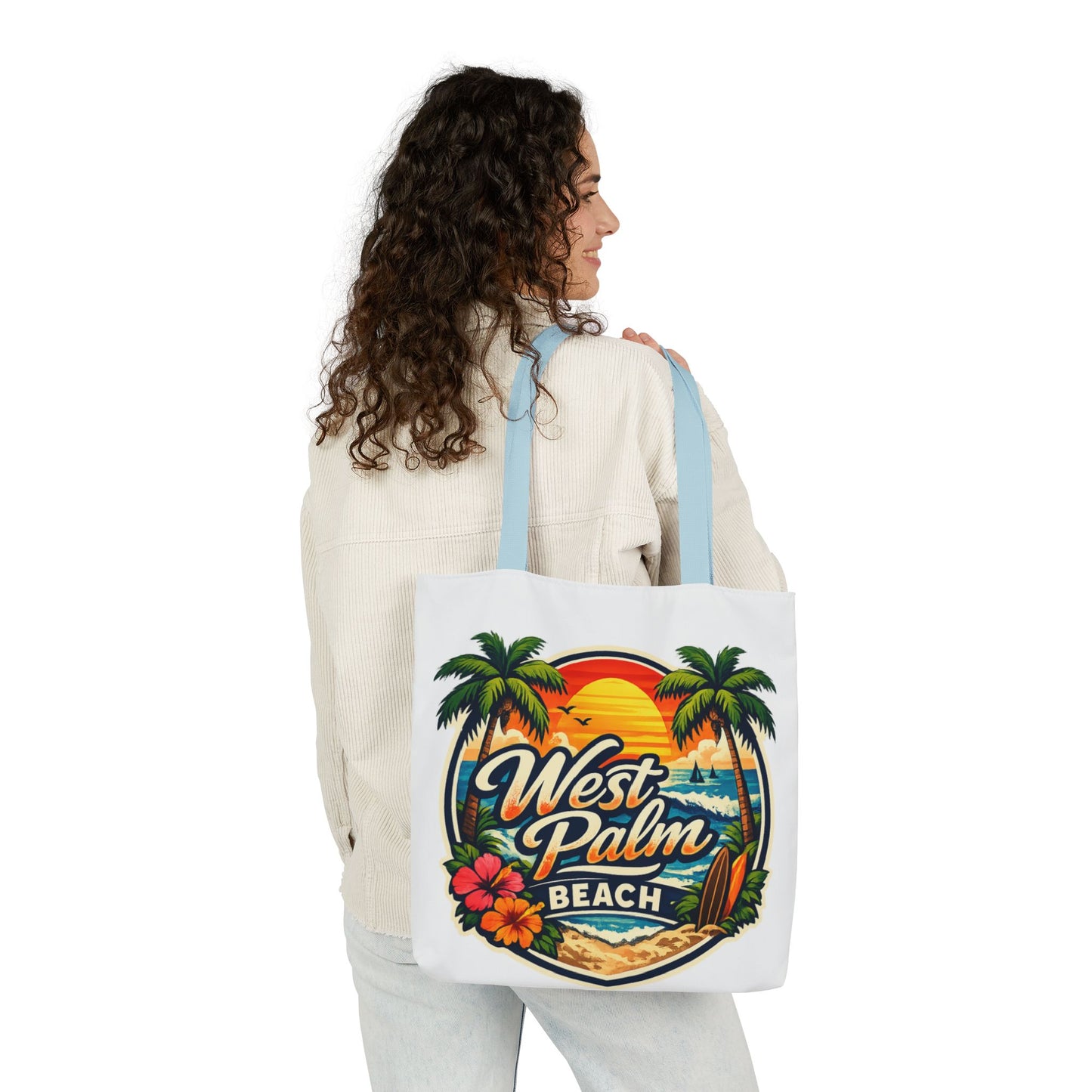 West Palm Beach Vintage Sunset Tote