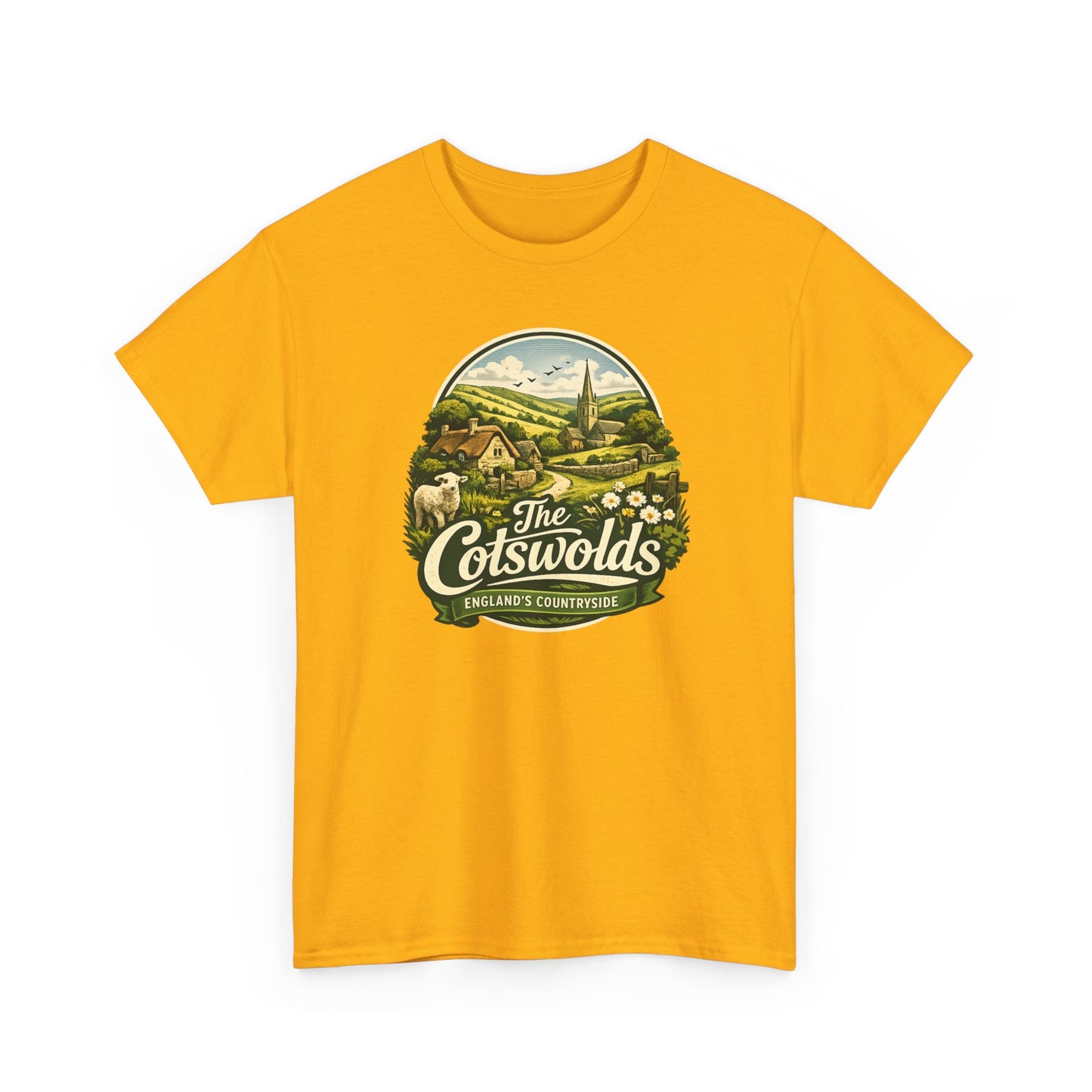 Cotswolds Vintage Landscape T‑Shirt — The Cotswolds Countryside Tee