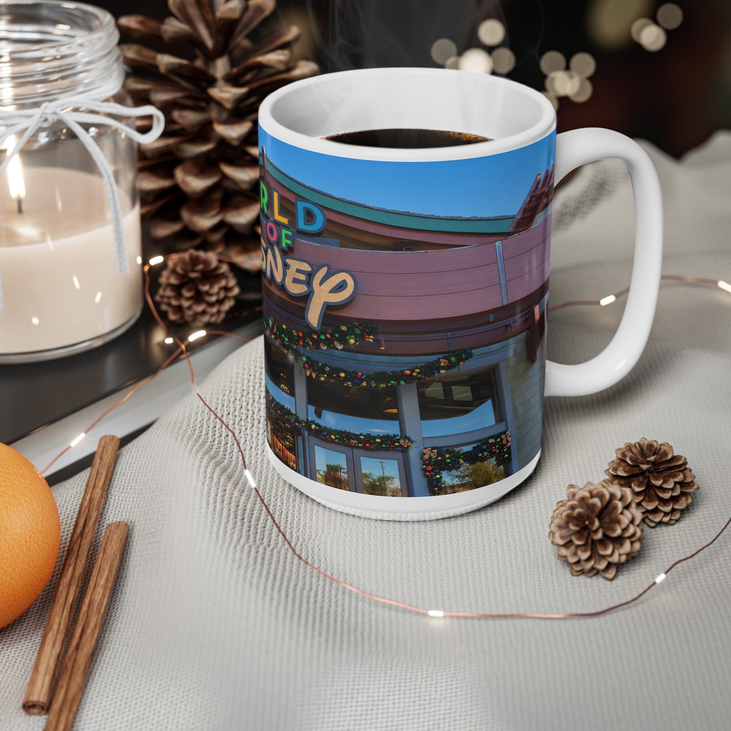 World of Disney Store Sign Ceramic Mug — Theme Park Souvenir Coffee Cup (11oz & 15oz)