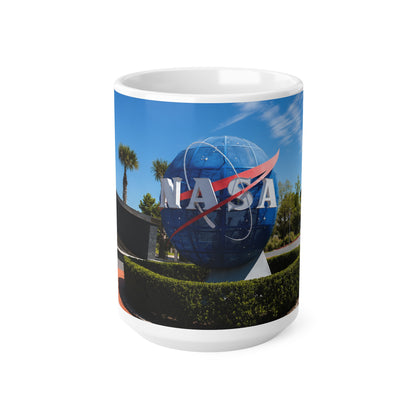 NASA Kennedy Space Center Globe Photo Mug — 11oz & 15oz Ceramic Coffee Cup