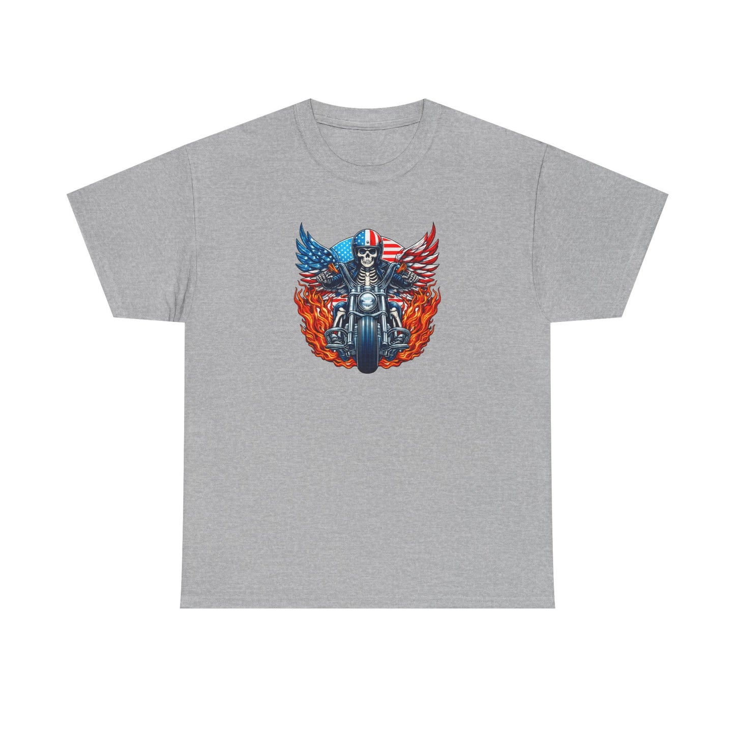 Motorcycle Skull Tee — "Sons of a B***h" Patriotic Biker Shirt