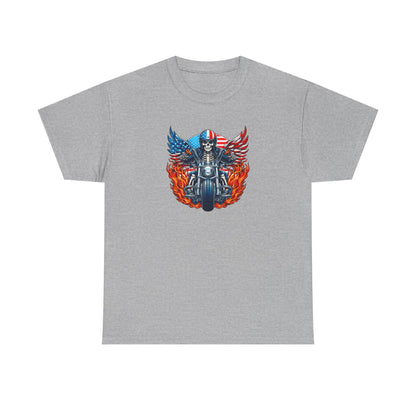 Motorcycle Skull Tee — "Sons of a B***h" Patriotic Biker Shirt