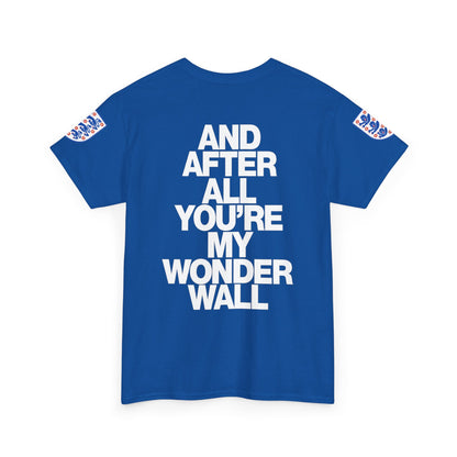 England Football Tee — "And After All You're My Wonderwall" Lyrics Tee