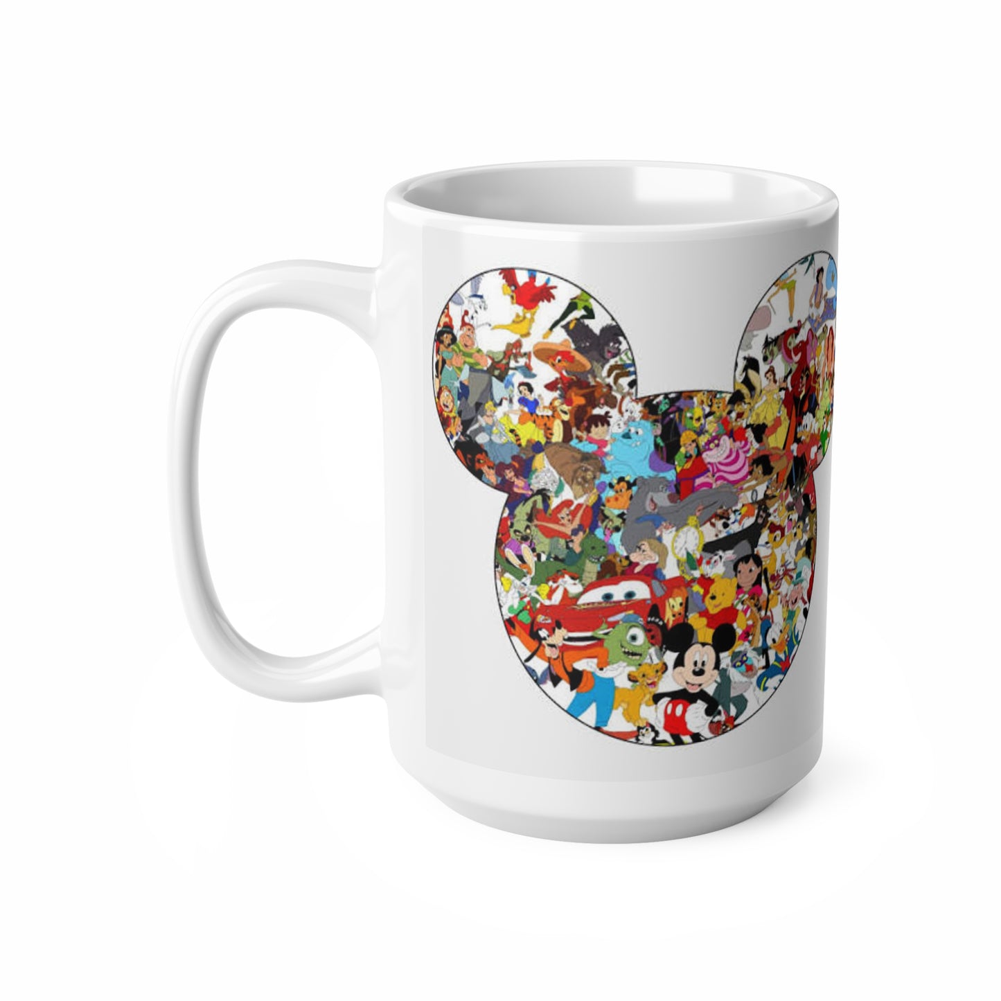 Disney Character Collage Mug — Mickey Head 11oz & 15oz Ceramic Coffee Cup