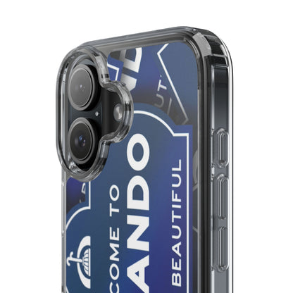 Orlando Clear Phone Case — "Welcome to Orlando" City Sign Design