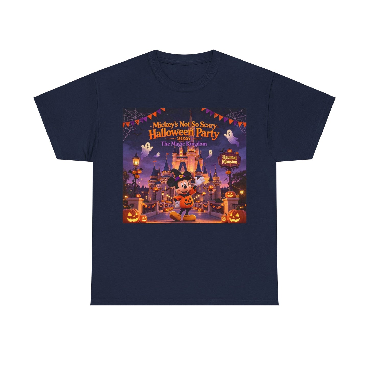 Halloween Mickey T-Shirt — "Not So Scary Halloween Party" Castle Graphic Tee