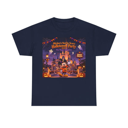 Halloween Mickey T-Shirt — "Not So Scary Halloween Party" Castle Graphic Tee