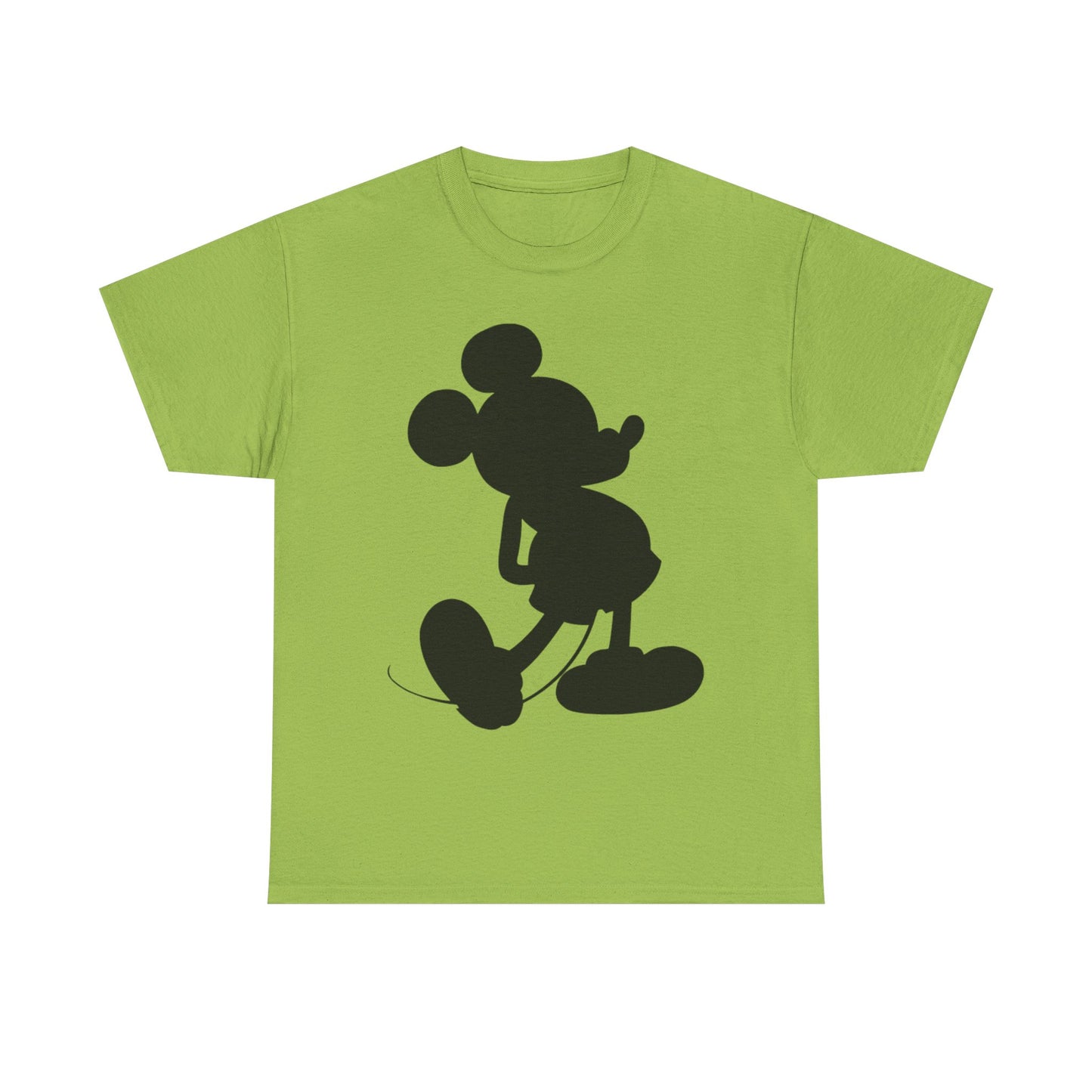 Mickey Mouse Silhouette Graphic Tee — Retro Cartoon Shadow T-Shirt