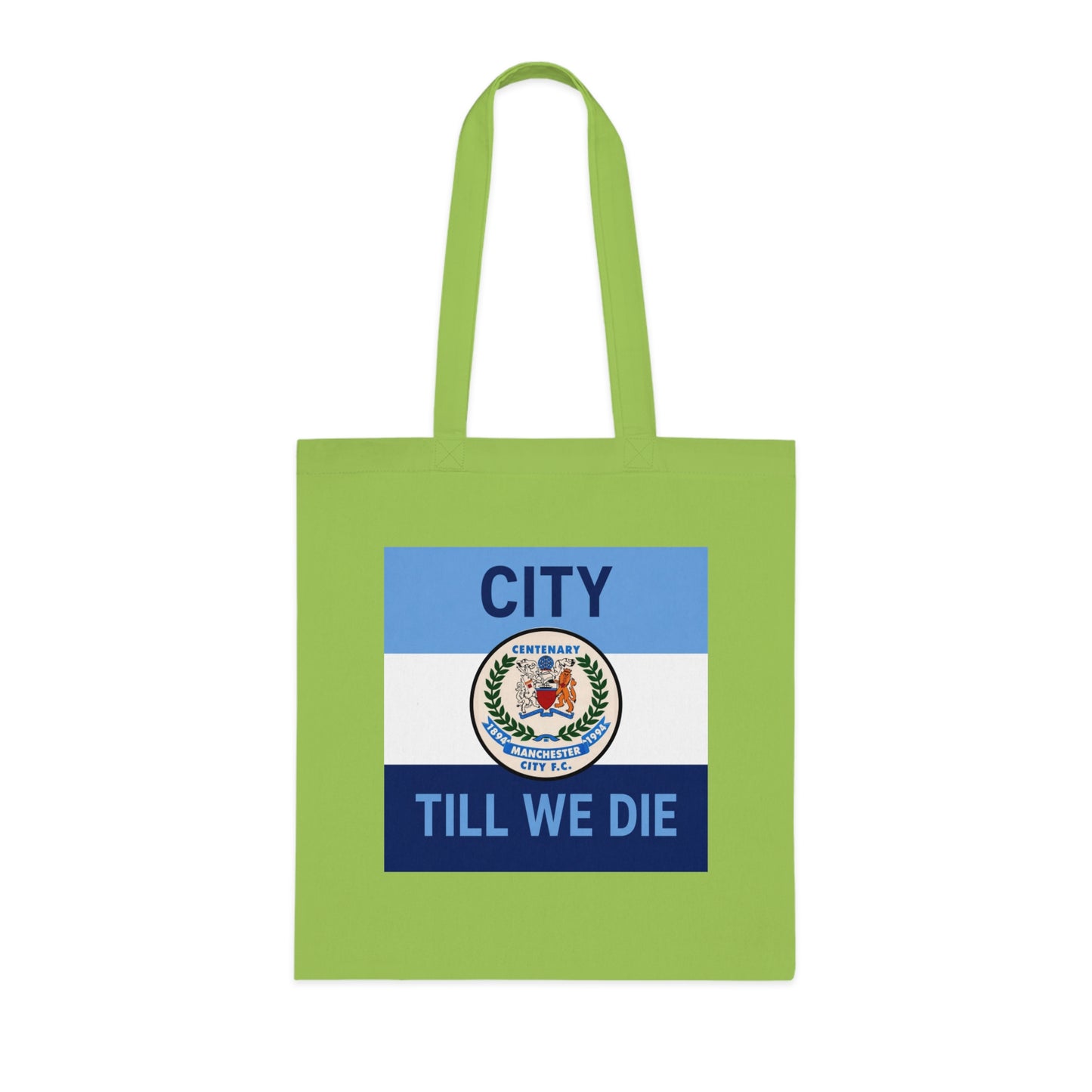 City Till We Die Cotton Tote - Football Fan Flag Tote Bag