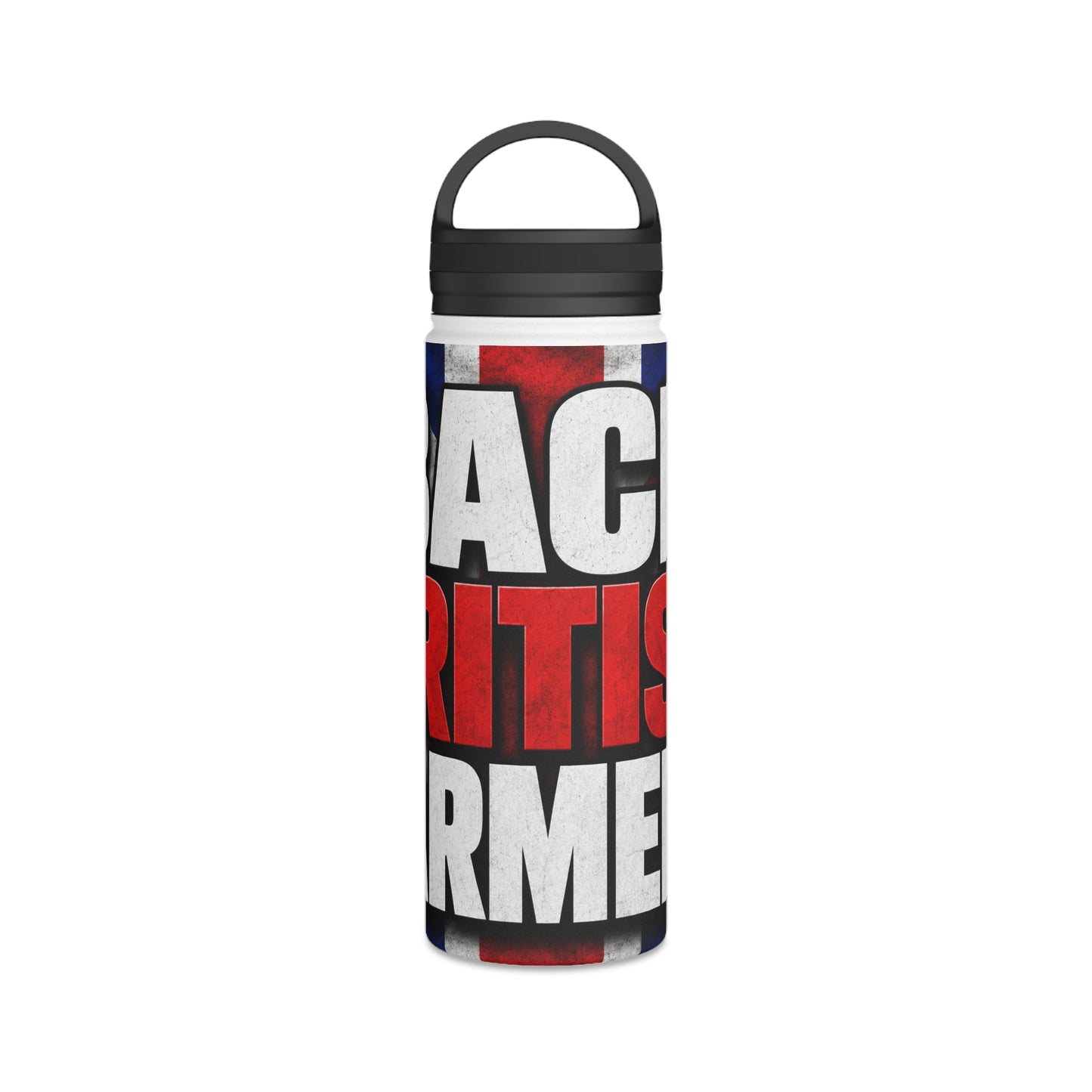 Back British Farmers Stainless Steel Water Bottle — Union Jack Patriotic Insulated Bottle