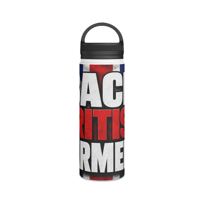 Back British Farmers Stainless Steel Water Bottle — Union Jack Patriotic Insulated Bottle