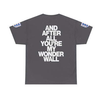 England Football Tee — "And After All You're My Wonderwall" Lyrics Tee