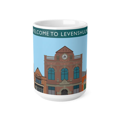 Welcome to Levenshulme Ceramic Coffee Mug – 11oz & 15oz Townscape Souvenir