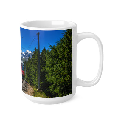 Mountain Train Scenic Coffee Mug – Red Alpine Railway 11oz/15oz
