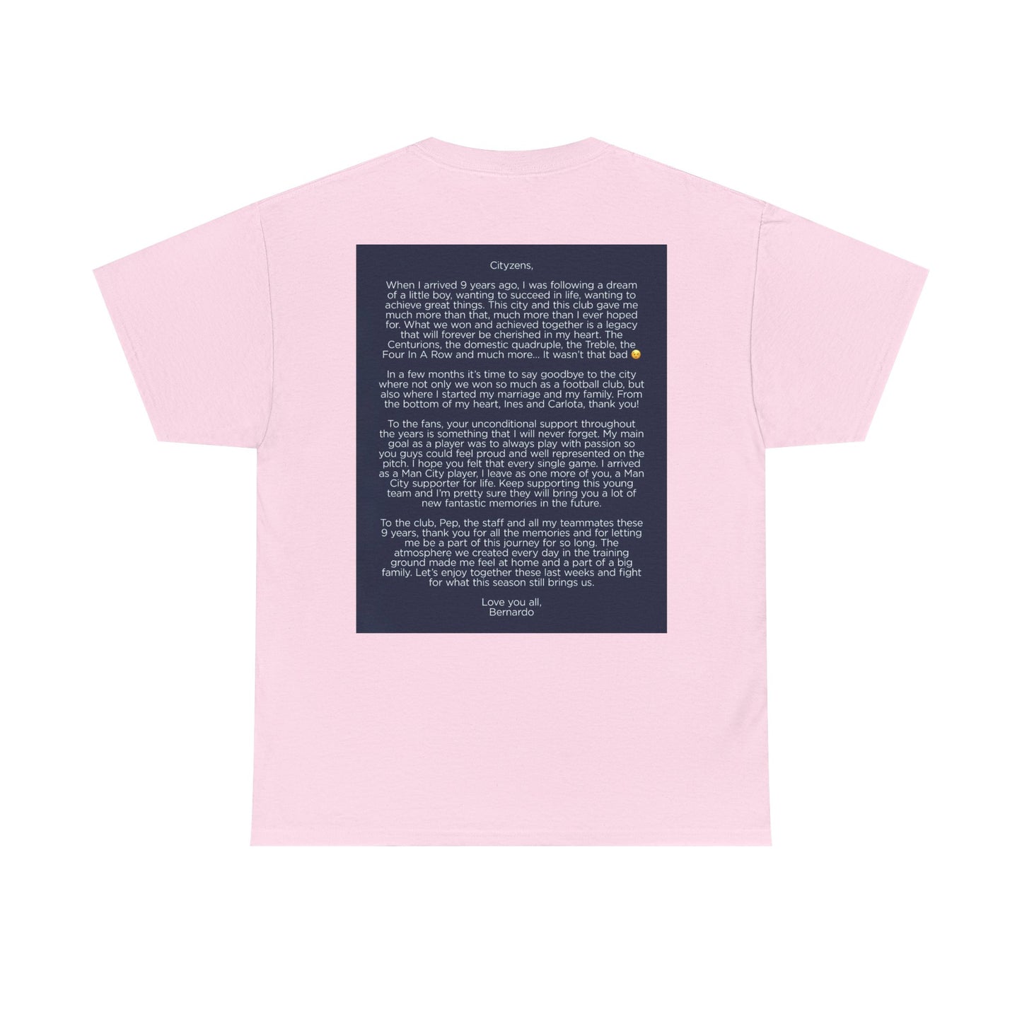 Bernardo Silva Tribute Tee – Inspirational Letter & Celebrating Goal Moment