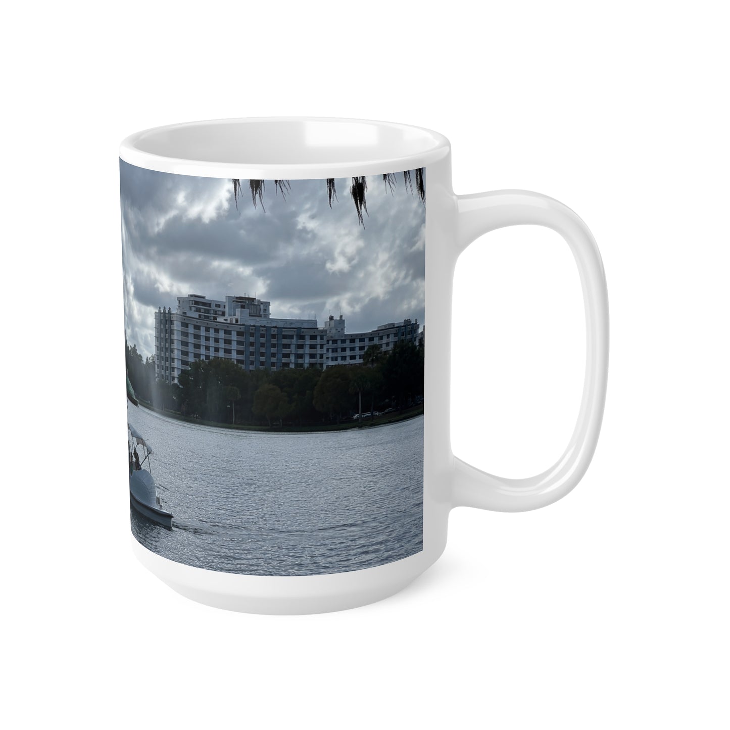 Lake Eola Orlando Swan Paddle Boat Lake Ceramic Coffee Mug — 11oz & 15oz Scenic Photo Mug