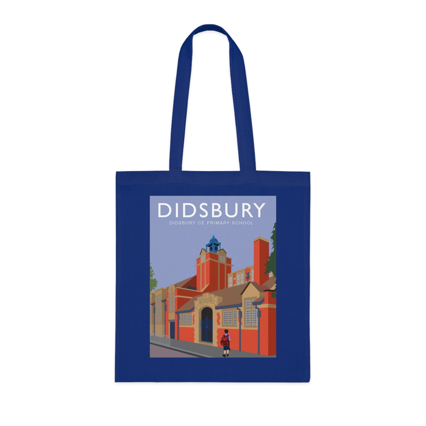 Elm Grove Didsbury C of E Primary School Vintage Travel Tote — Retro Illustrated Cotton Shopper Bag