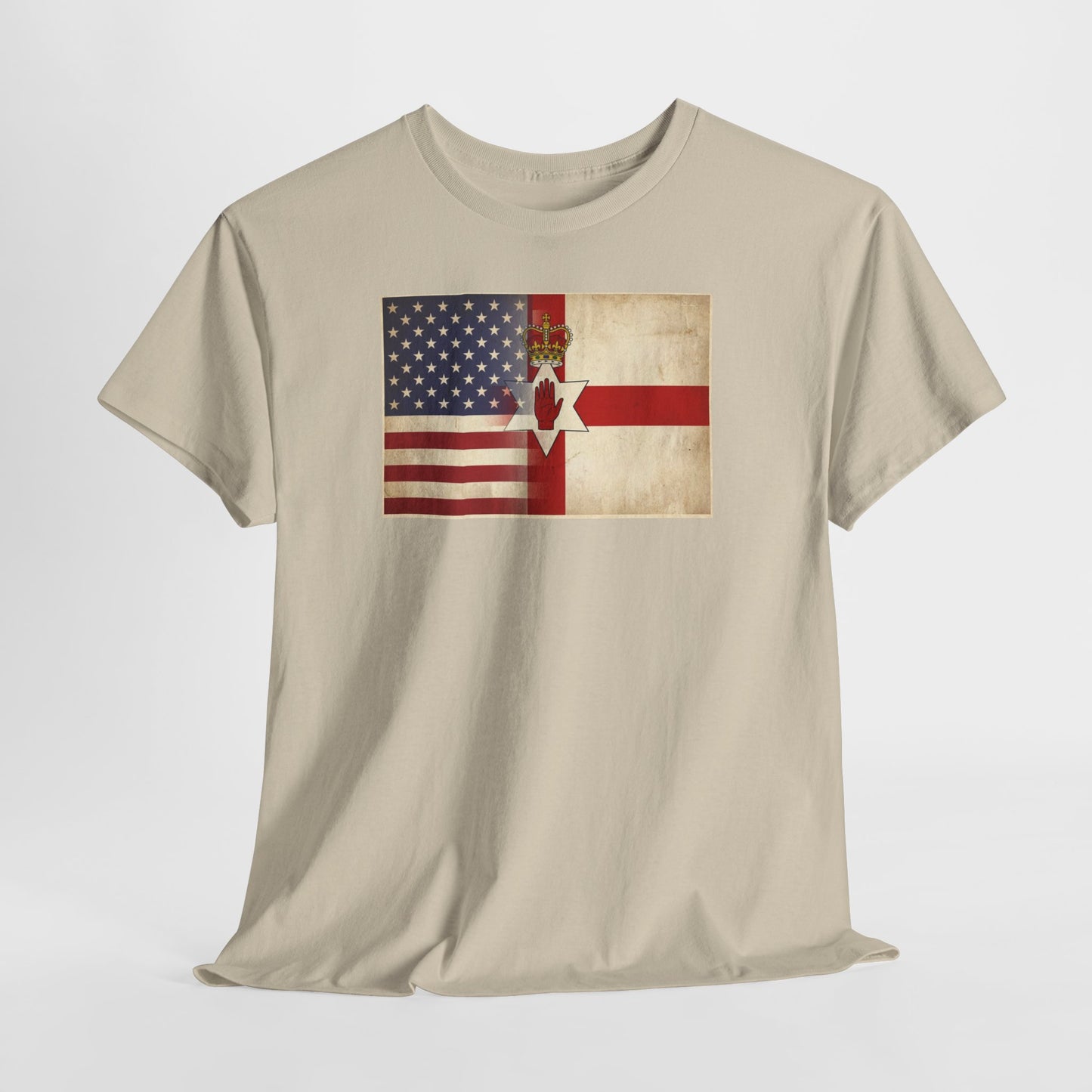 USA / Northern Ireland Flag T-Shirt – Vintage USA & Ulster Cross Tee
