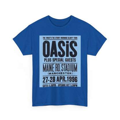 Oasis 1996 Maine Road Tour Poster T‑Shirt — Maine Rd. Stadium Concert Tee