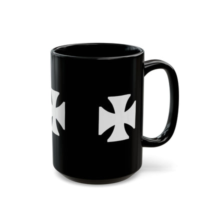 Manchester City ST Mark's Black Ceramic Mug with White Maltese Cross – Gothic Coffee Cup (11oz, 15oz)