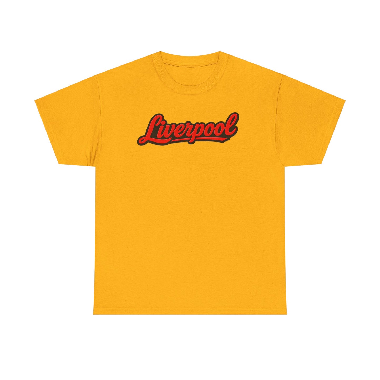 Liverpool Script T-Shirt — Retro Red Script Football Fan Tee