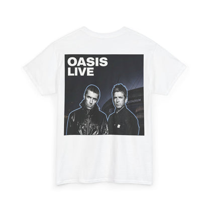 Oasis Live Graphic Tee — Retro Band Logo Concert T‑Shirt