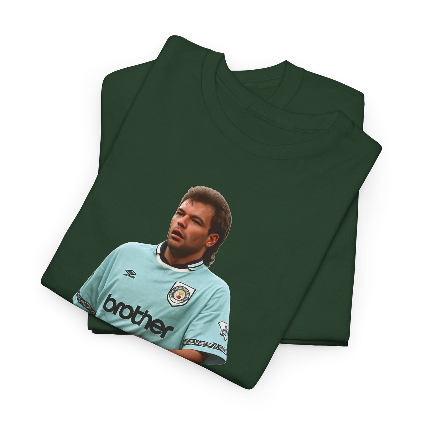 Uwe Rosler Manchester City Legend Graphic Tee - Retro Football Kit Print