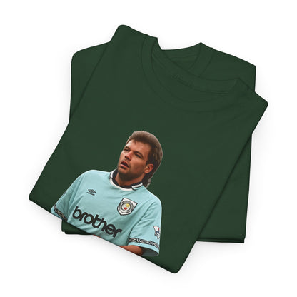 Uwe Rosler Manchester City Legend Graphic Tee - Retro Football Kit Print