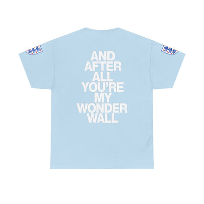 England Football Tee — "And After All You're My Wonderwall" Lyrics Tee