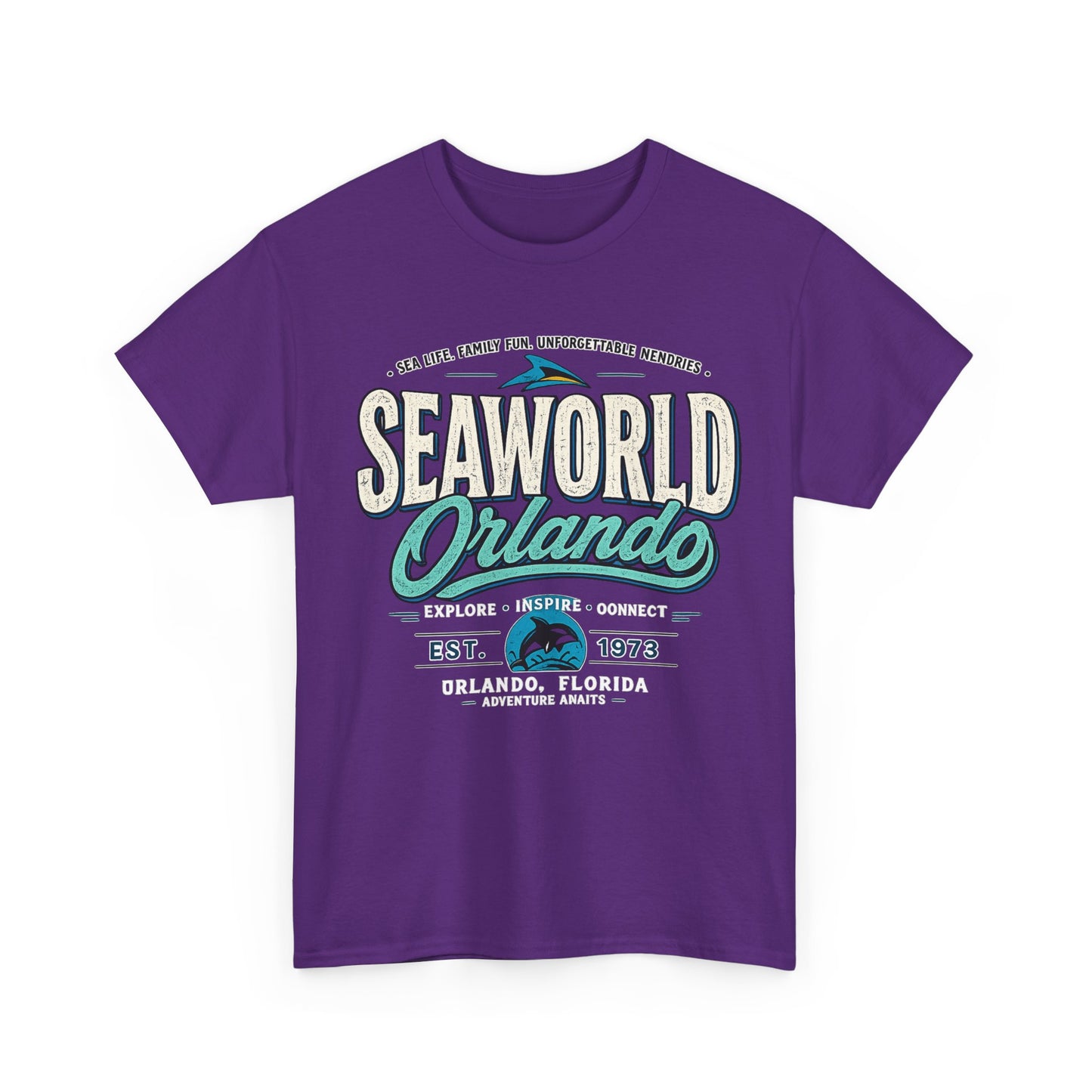 SeaWorld Orlando Graphic Tee — Retro Explore Inspire Connect Vacation Shirt