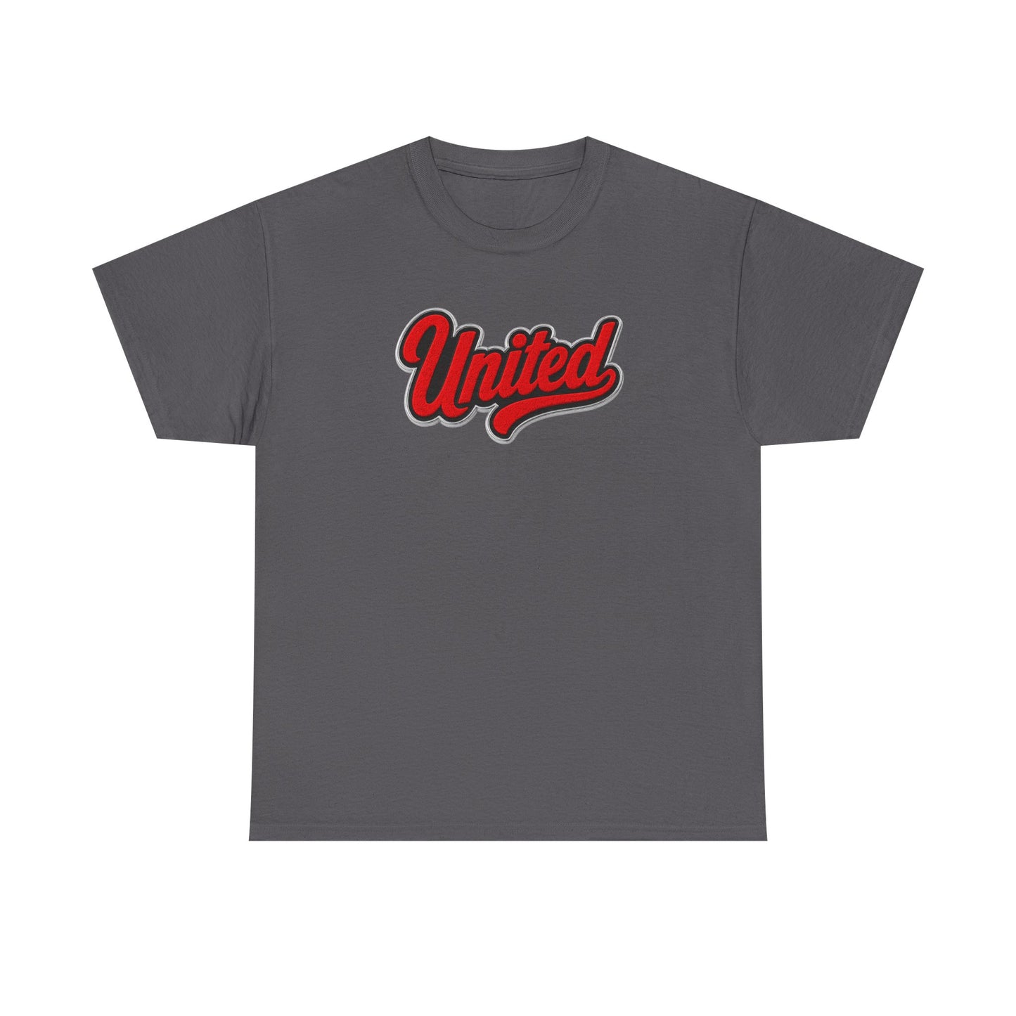 United Retro Script Tee — Vintage Red Logo T‑Shirt