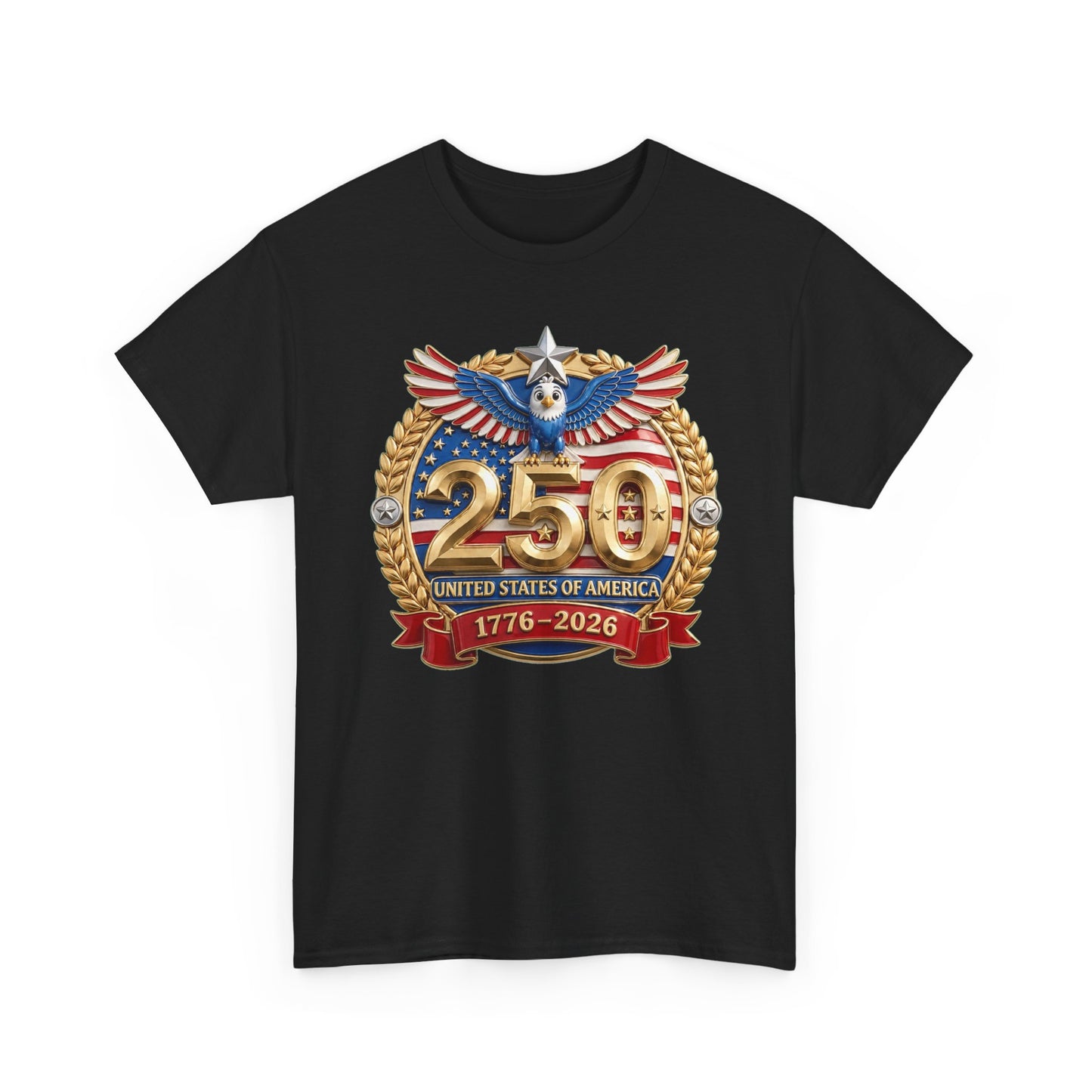 250th USA Anniversary T-Shirt – 1776–2026 Patriotic Eagle Emblem Tee