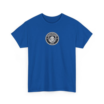 Man City Unofficial T-Shirt — Vintage Crest Logo Tee (Small Chest Emblem)