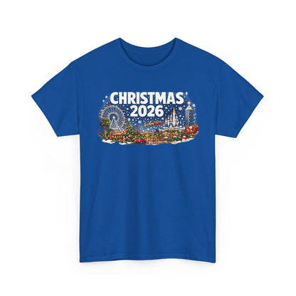 Christmas 2026 Holiday Tee — Festive Winter Village Graphic T-Shirt